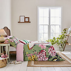 Joules Hydrangea Floral 100% Cotton 180 Thread Count Duvet Cover Set