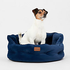 Joules Navy Chesterfiels Pet Bed