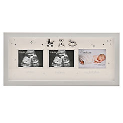 Juliana Bambino Grey Baby Scan Frame - 3 Apertures