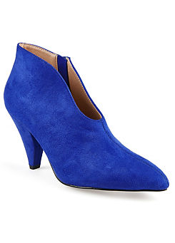 Kaleidoscope Cobalt Blue Cone Heel Shoe Boots