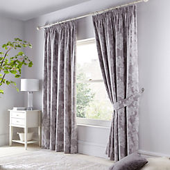 Kaleidoscope Francessca Jacquard Fully Lined Pair of Pencil Pleat Curtains