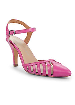 Kaleidoscope Fuchsia Pink Leather Court Shoes