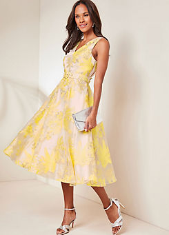 Kaleidoscope Lemon Jacquard Prom Dress