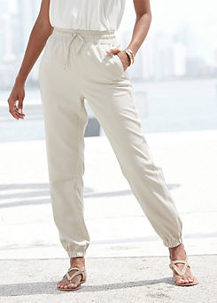 LASCANA Drawstring Pull-On Trousers