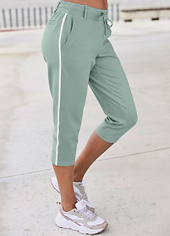 LASCANA Loungewear Side Stripe Capri Pants