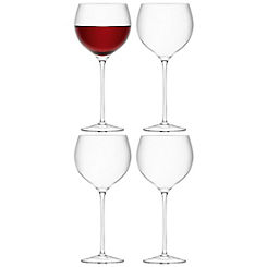LSA Set of 4 Clear Wine Balloon Glasses 570ml