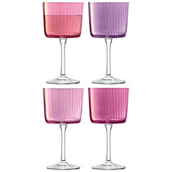 LSA Set of 4 Gems Wine Glasses 250ml Assorted Garnet