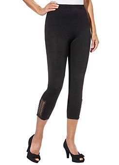 Lace Trim Detailed Cropped Leggings