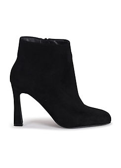 Linzi Winx Black Faux Suede Heeled Ankle Boots