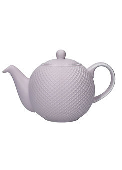 London Pottery Ceramic Globe 900ml Lavender Honeycomb Textured Teapot