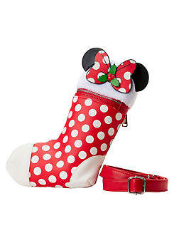 Loungefly Disney Minnie Cosplay Christmas Stocking Cross Body Bag