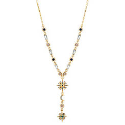 MOOD by Jon Richard Gold Plated Multi Coloured Fine Celestial Y Necklace