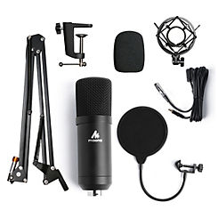 Maono Studio Microphone Kit XLR to 3.5mm Jack Spring Loaded Boom Arm Pop Filter