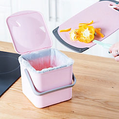 Minky Pastel Pink 3.5L Compost Food Waste Caddy