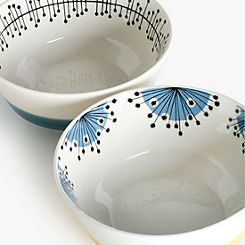 MissPrint Dandelion Set of 2 Fine China Cereal Bowls