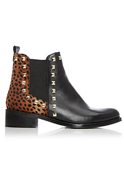 Moda In Pelle Leopard Ankle Boots