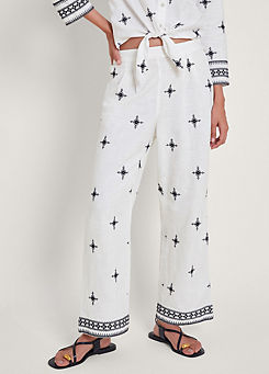 Monsoon Eleanor Embroidered Trousers