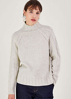Monsoon Pearl Cable Jumper