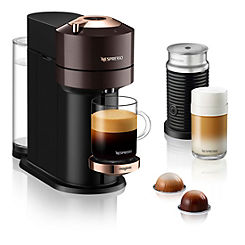 Nespresso Vertuo Next with Aerocinno 11712 Vertuo Pod Coffee Machine by Magimix - Brown