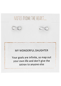 Notes From The Heart - My Wonderful Daughter - Infinity Earrings