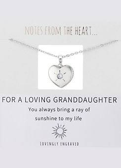 Notes From The Heart For a Loving Granddaughter Pendant