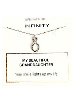 Notes From The Heart My Beautiful Granddaughter Infinity Pendant