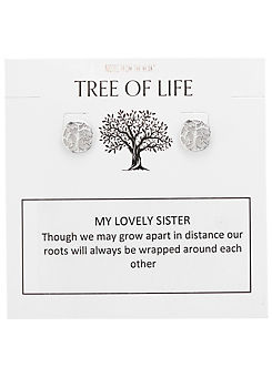 Notes From The Heart Tree of Life ’My Lovely Sister’ Stud Earrings