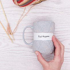 Novelty ’Knit Happens’ Grey Knitting Mug