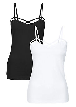 Pack of 2 Strappy Camis