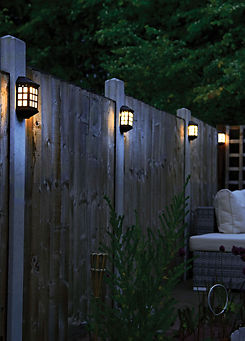 Pack of 4 Deluxe Solar Fence Lights