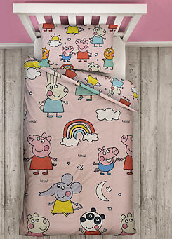 Peppa Pig Playful Single Rotary Duvet Cover Set