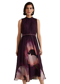 Phase Eight Bethany Placement Print Midi Dress
