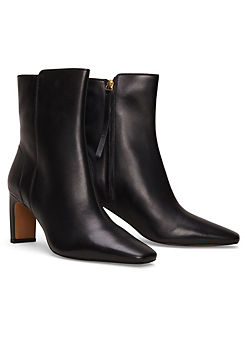 Phase Eight Black Leather Ankle Boots