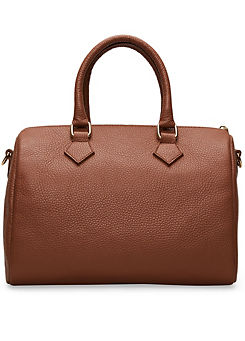 Phase Eight Brown Leather Bowling Bag