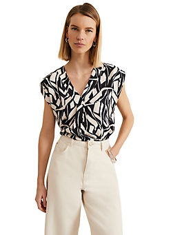 Phase Eight Celyn Notch Printed Blouse
