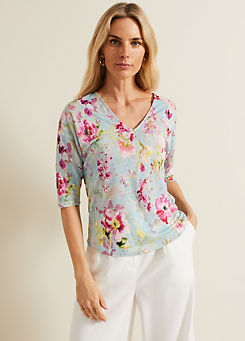 Phase Eight Flossie Floral Linen Top