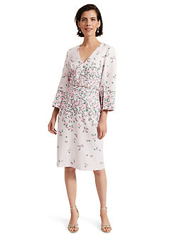 Phase Eight Giovanna Floral Belted Split Sleeve Dress