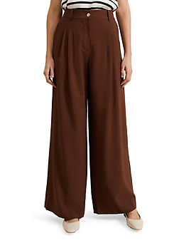 Phase Eight Indiyah Pleat Wide-Leg Linen Trousers