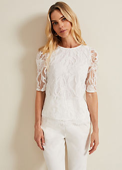 Phase Eight Kaycee Scallop Lace Top
