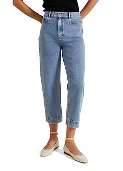 Phase Eight Lexi Mid Wash Crop Straight Jeans