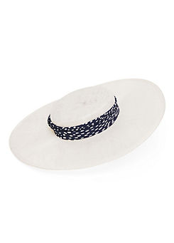 Phase Eight Spot Trim Boater Fascinator