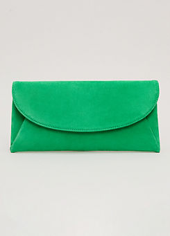 Phase Eight Suede Clutch Bag