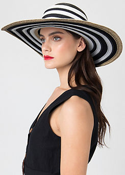 Pia Rossini Dynasty Black & Natural Hat