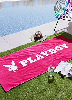 Playboy Iconic Bunny 100% Cotton Beach Towel