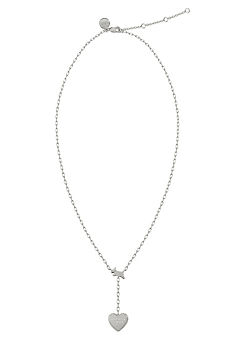 Radley London Ladies Silver Plated Drop Bobble Heart Necklace