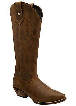 Ravel Cognac Dolly Leather Cowboy Boots