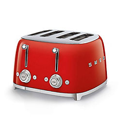 Red TSF03RDUK 4-Slice Toaster by SMEG