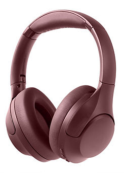 Reflex Wireless Noise Cancelling Over Ear Studio Headphones with Travel Case - Burgundy