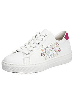 Rieker Floral Print Lace-Up Trainers