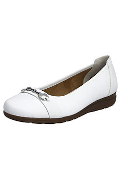 Rieker L9360 Ladies White Slip-On Shoes